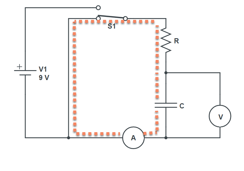 circuito RC estado 2 Descarga