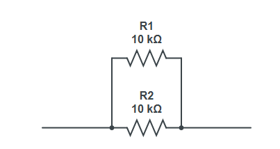 2 resistencias 10 k en paralelo